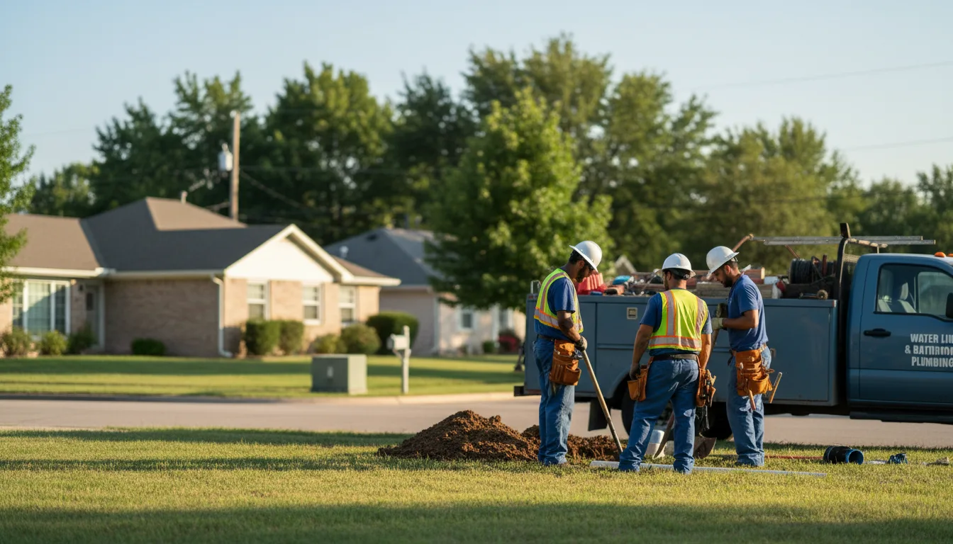 Residential water line and bathroom plumbing service in Crowley, LA